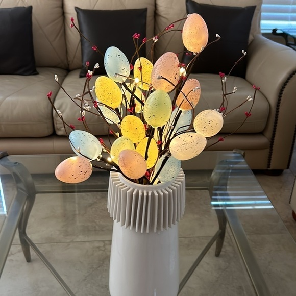 3 Pack 30 LED Easter Egg Floral Outdoor Decorations Battery Operated / BRAND NEW - Picture 2 of 16